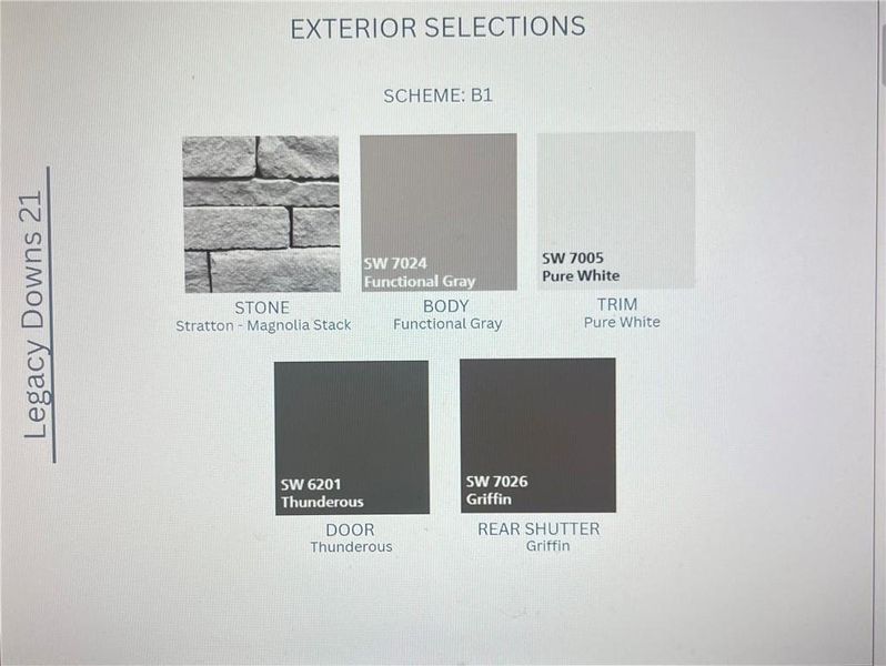 Sample of building materials used in homes in Legacy Downs, Canton (Image 23).