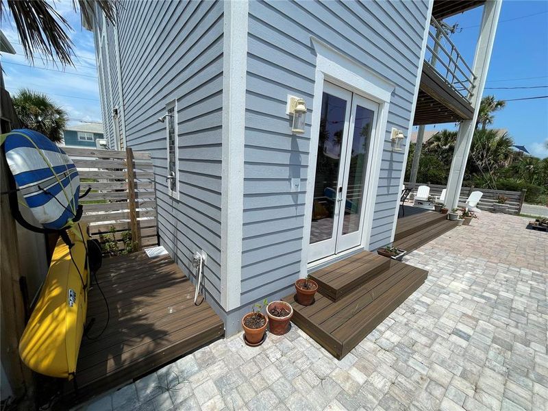 Exterior details and patio area of a home in , Flagler Beach (Image 3). Exterior details and patio area of a home in , Flagler Beach (Image 3).