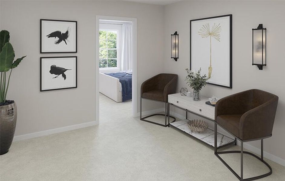 Furnished interior view inside a new home in Sweetgrass at Summers Corner, Summerville (Image 7).