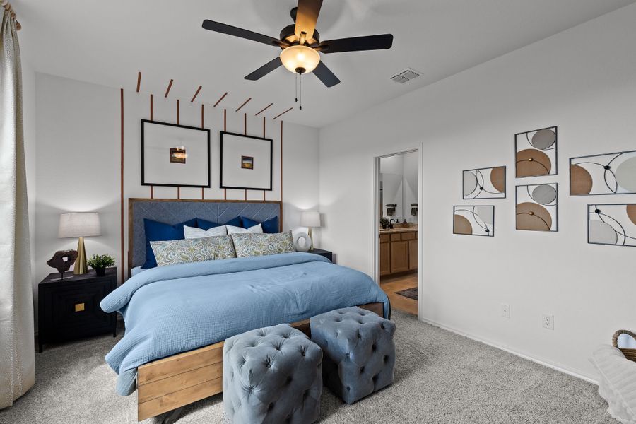Representative furnished interior of a home built from the The Douglas E by Davidson Homes LLC in Royal Crest, San Antonio (Image 15). Representative furnished interior of a home built from the The Douglas E by Davidson Homes LLC in Royal Crest, San Antonio (Image 15).