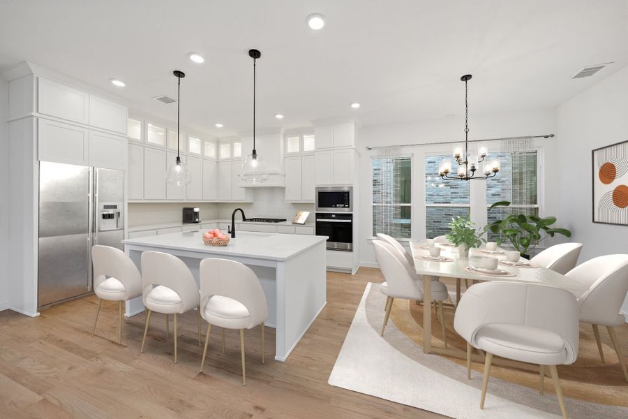 Furnished interior view inside a new home in Light Farms Brenham - 40' Lots, Celina (Image 13).