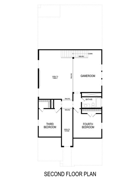 2D floor plan layout for the Halbert R (w/Media) by First Texas Homes in Trails at Cottonwood Creek, Rowlett, TX (Image 6). 2D floor plan layout for the Halbert R (w/Media) by First Texas Homes in Trails at Cottonwood Creek, Rowlett, TX (Image 6).