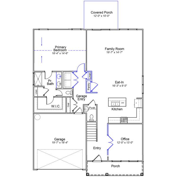 2D floor plan layout of this home in Garden Grove, Conway, SC (Image 2).