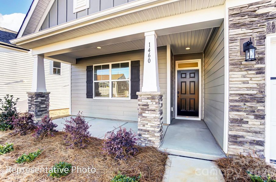 Exterior details and patio area of a home in The Meadows at Laurelbrook, Sherrills Ford (Image 3).