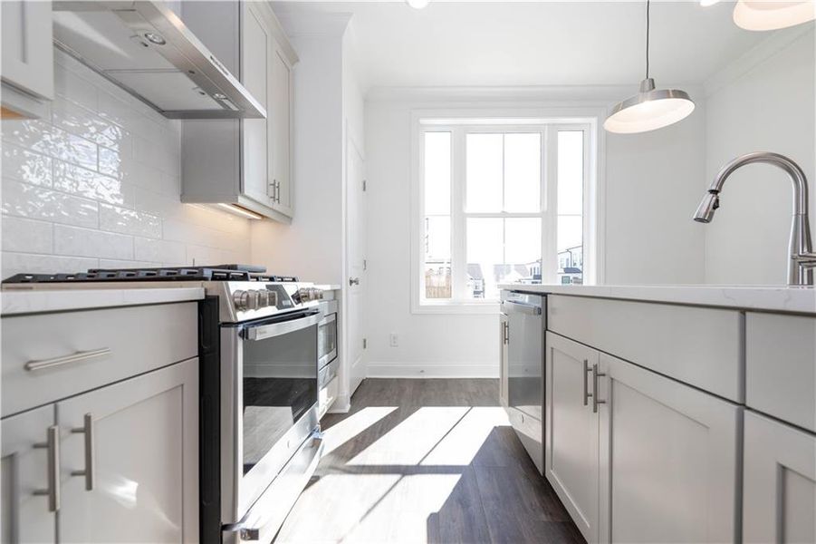 Furnished interior view inside a new home in Millcroft Townhomes, Buford (Image 11). Furnished interior view inside a new home in Millcroft Townhomes, Buford (Image 11).
