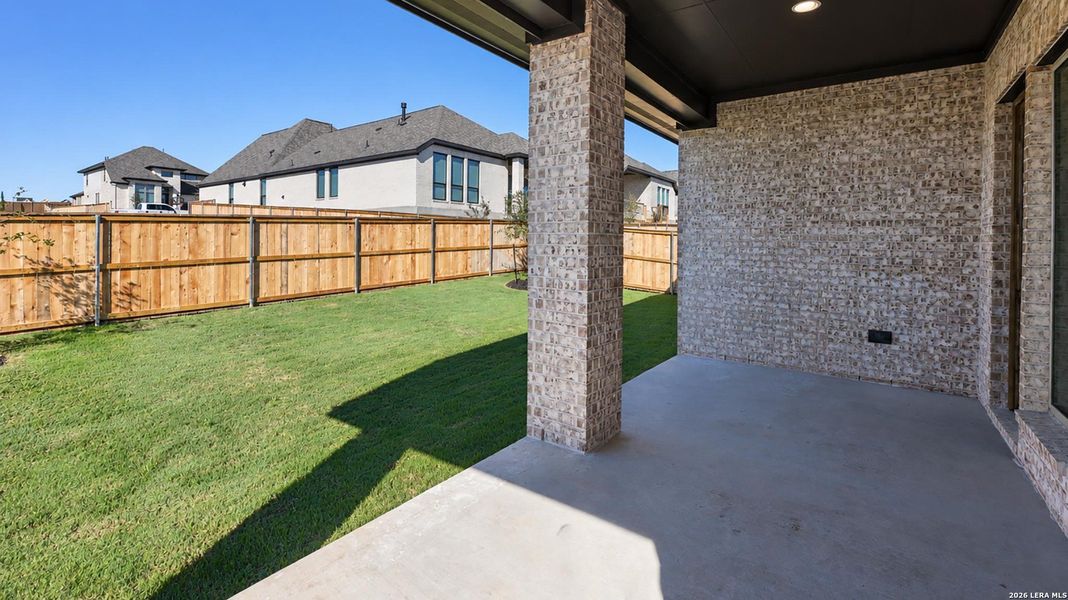 Exterior details and patio area of a home in Mayfair, New Braunfels (Image 3).