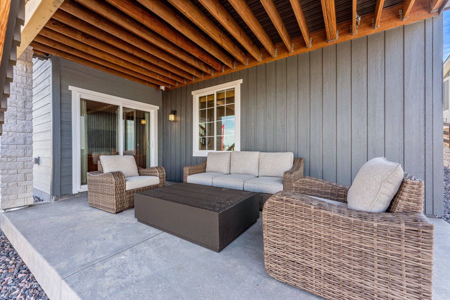 Representative exterior details of a home built from the Vail by Taylor Morrison in Macanta, Castle Rock (Image 4).