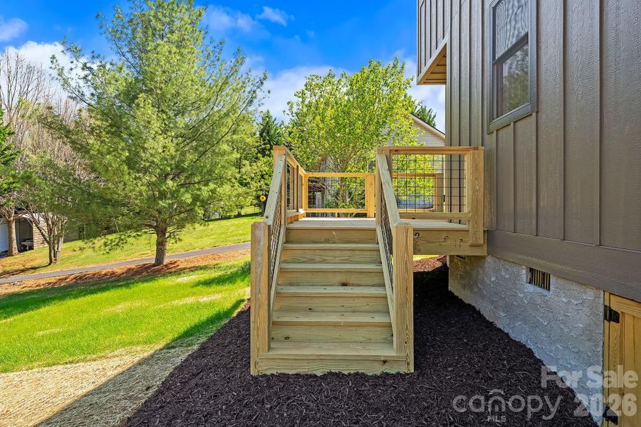 Exterior details and patio area of a home in , Asheville (Image 4).