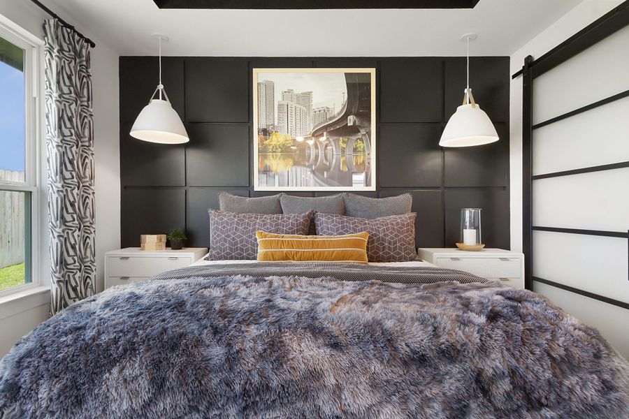 Furnished interior view inside a new home in Bridgeland, Cypress (Image 28).