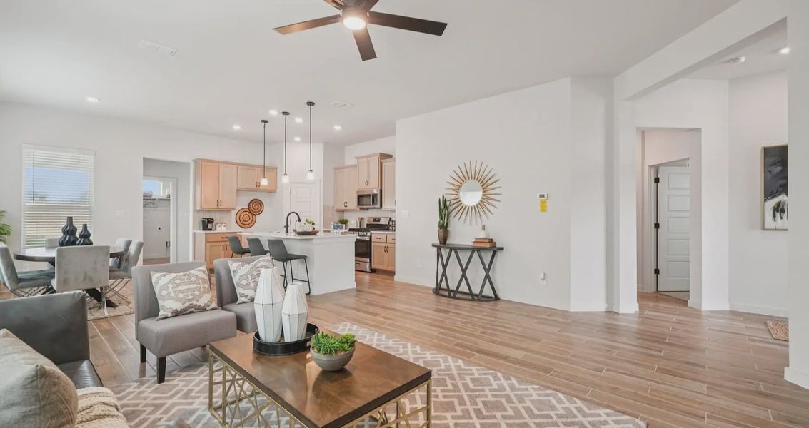 Furnished interior view inside a new home in Stream Waters, Buda (Image 5).