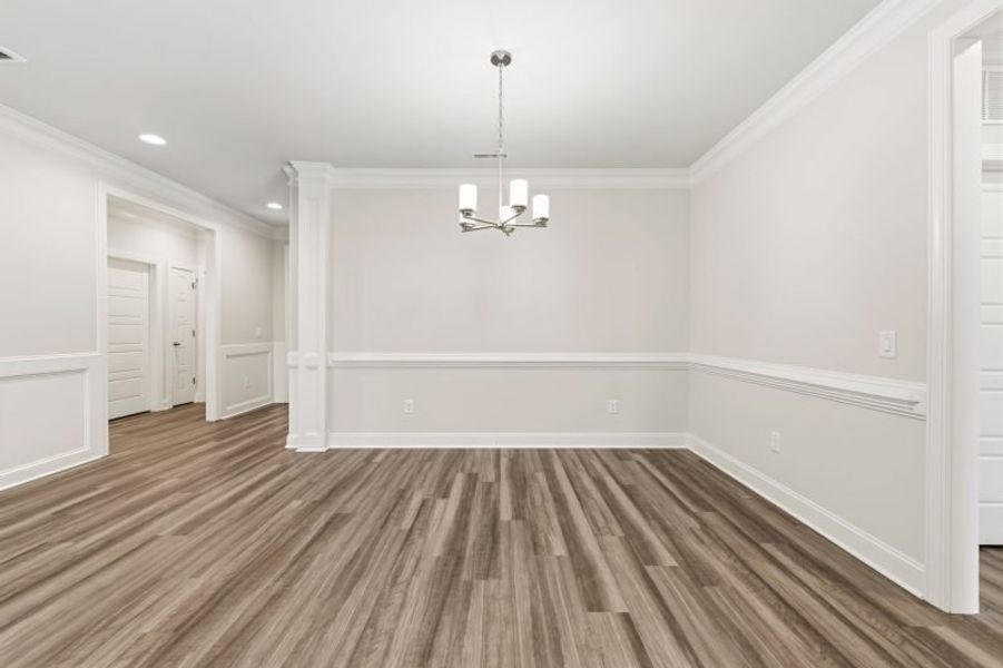 Representative unfurnished interior of a home built from the Essex by Keystone Homes NC in Weybridge, Burlington (Image 27).