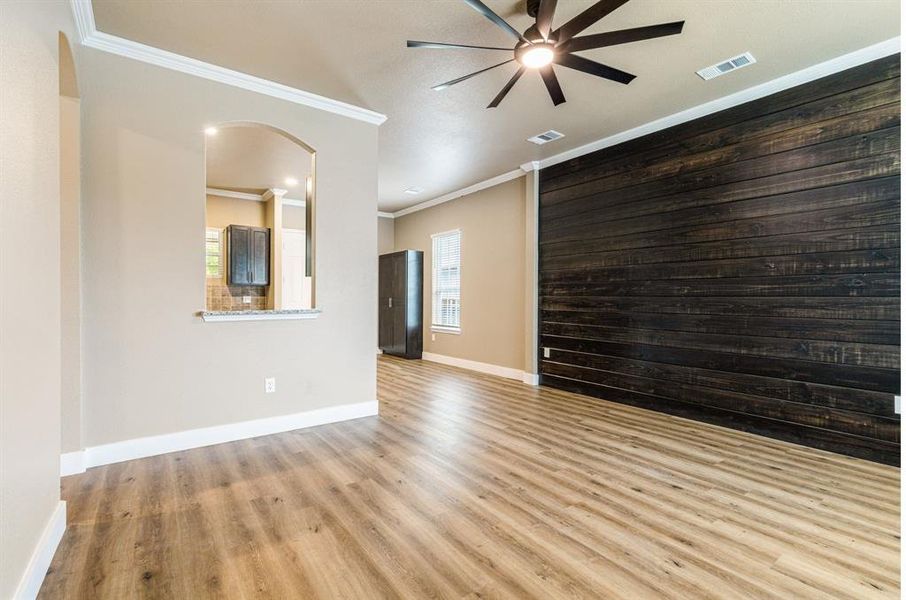 Architectural details and upscale finishes