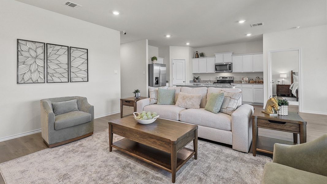 Furnished interior view inside a new home in Stonewyck Farms, Ennis (Image 24).