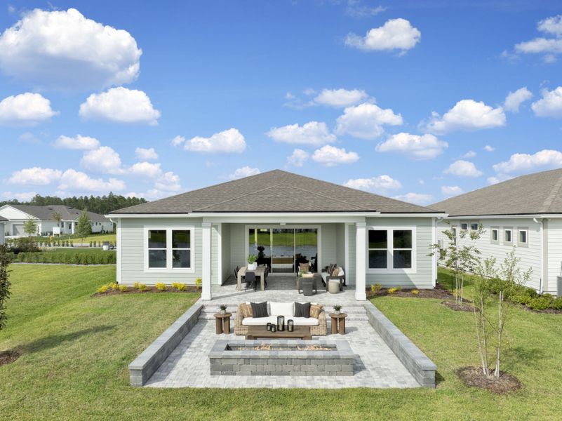 Representative exterior photo of a completed home built from the Curacao by Mattamy Homes in RiverTown - WaterSong, St. Johns, FL (Image 20). Representative exterior photo of a completed home built from the Curacao by Mattamy Homes in RiverTown - WaterSong, St. Johns, FL (Image 20).