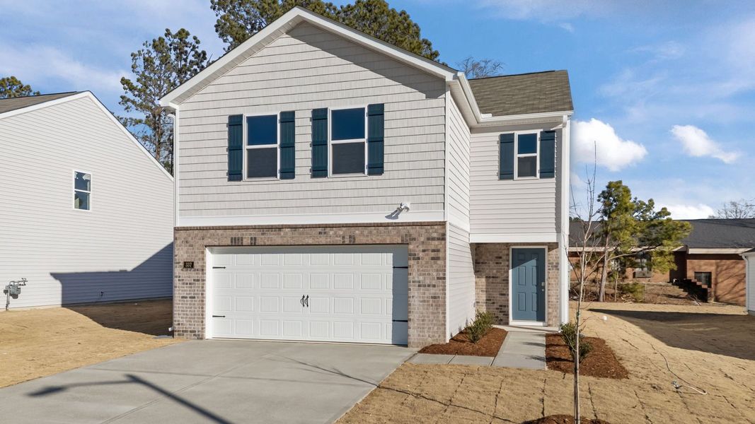 Front exterior of a new home in Hunter Hill, Rocky Mount, NC, highlighting curb appeal (Image 19).
