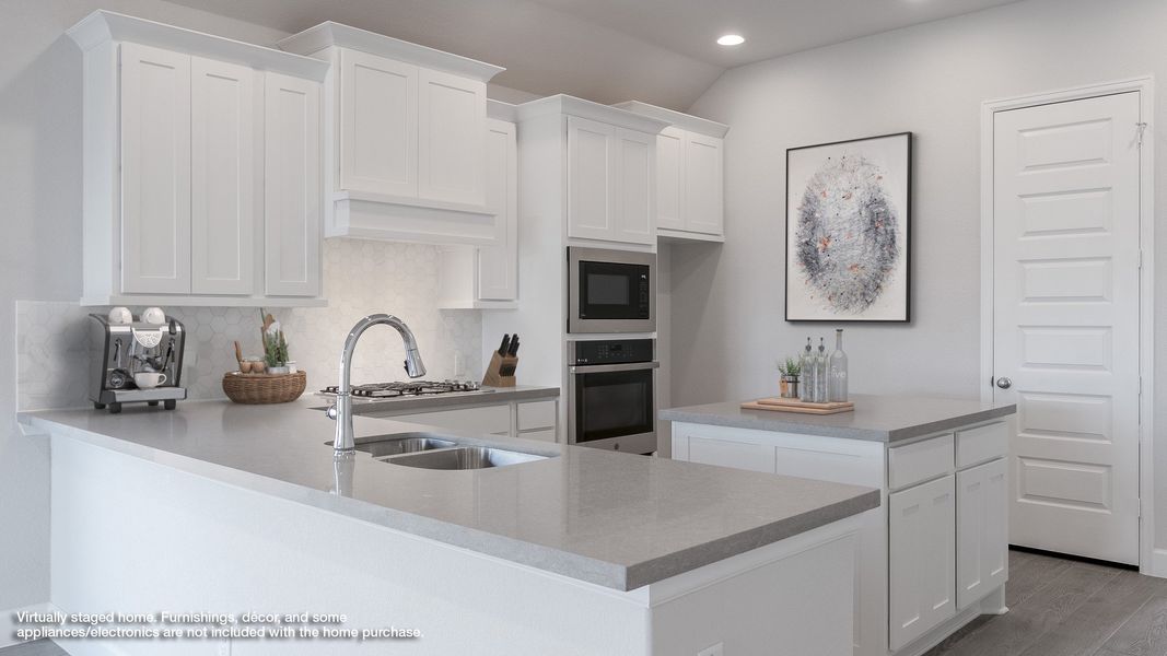 Furnished interior view inside a new home in Lariat 45', Liberty Hill (Image 2).