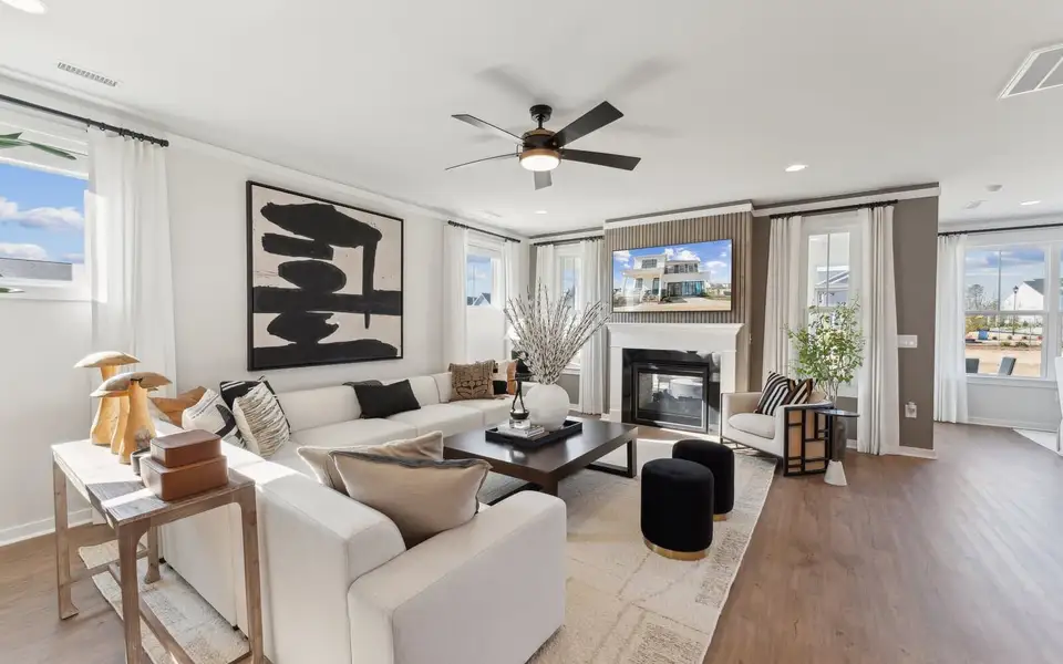 Furnished interior view inside a new home in Wendell Falls, Wendell (Image 4).