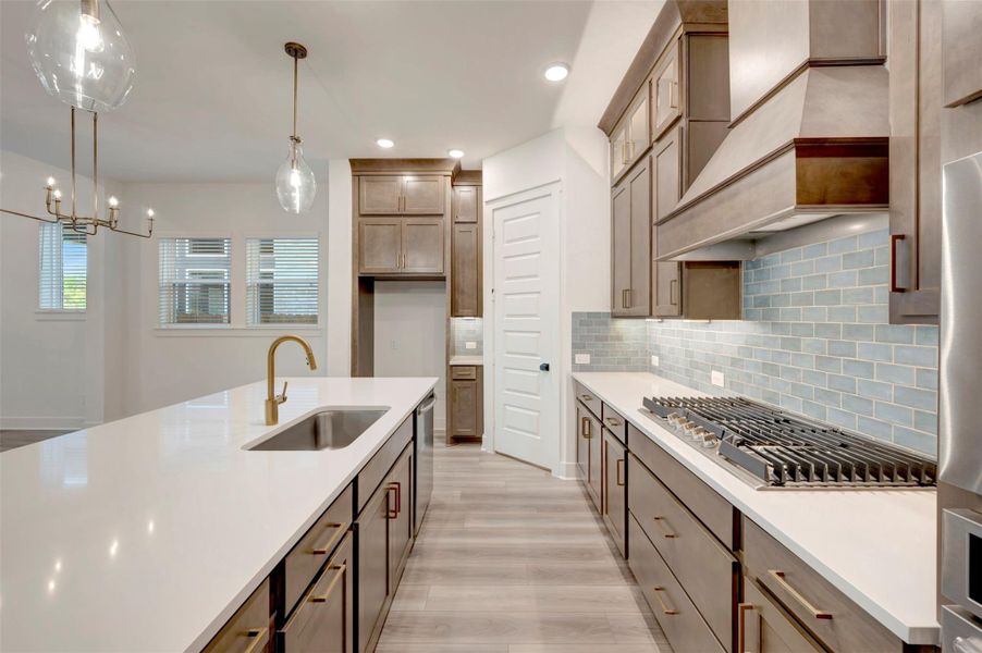 Furnished interior view inside a new home in Elyson 45', Katy (Image 8).