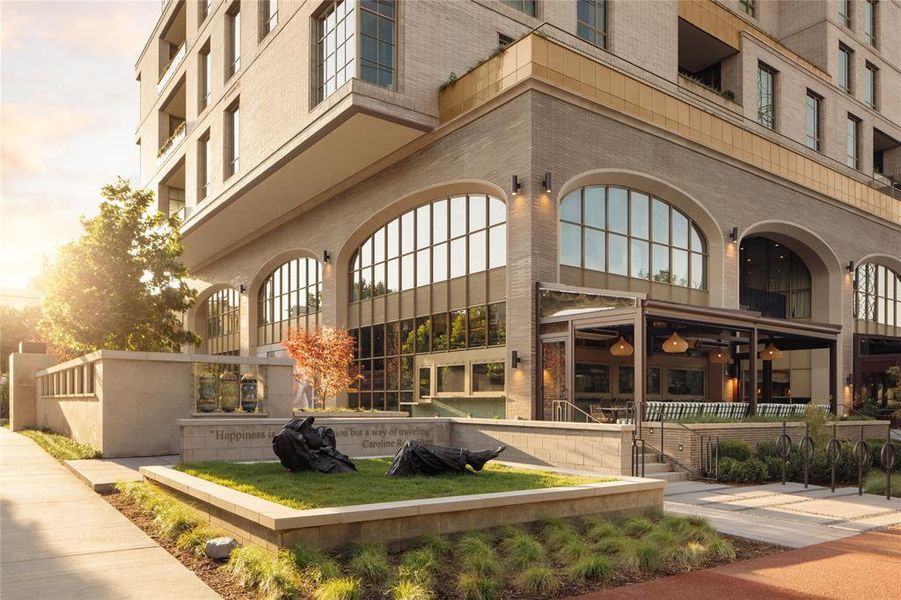 View of building exterior from the Katy trail View of building exterior from the Katy trail