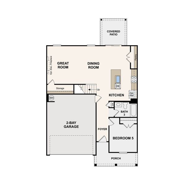 2D floor plan layout of this home in Canebrake at Hickory Hills, Old Hickory, TN (Image 4).