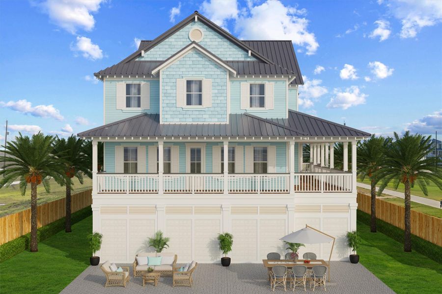 Front exterior of a new home in , Galveston, TX, highlighting curb appeal (Image 4).