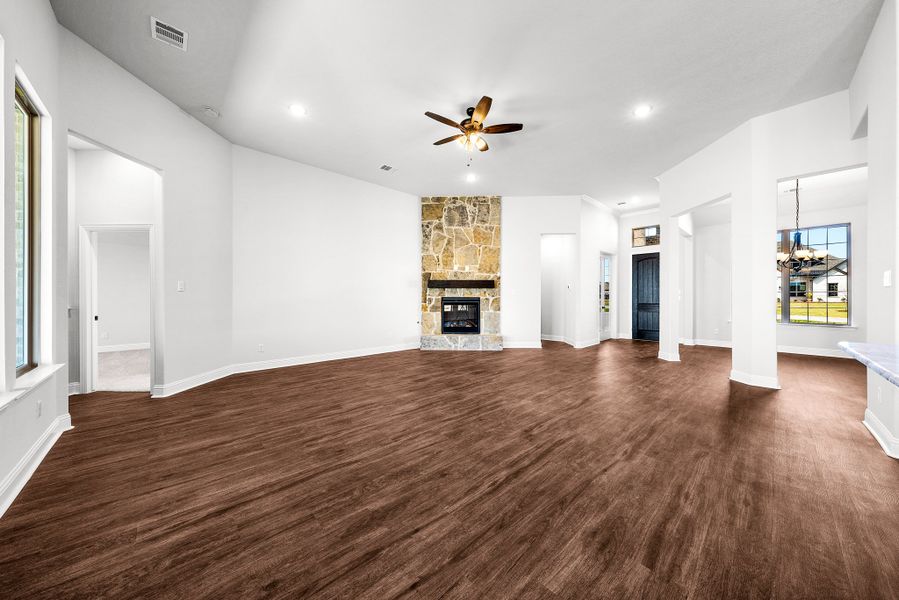 Spacious, unfurnished interior of a new home in Creekview Farms, Greenville (Image 12). Spacious, unfurnished interior of a new home in Creekview Farms, Greenville (Image 12).