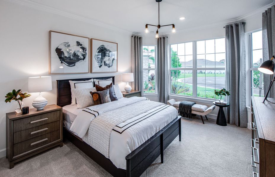 Furnished interior view inside a new home in Del Webb Tradition, Port St. Lucie (Image 5). Furnished interior view inside a new home in Del Webb Tradition, Port St. Lucie (Image 5).