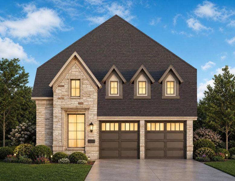 Representative exterior photo of a completed home built from the Royal Catherine III by Grand Homes in Walton Ridge, Corinth, TX (Image 24).