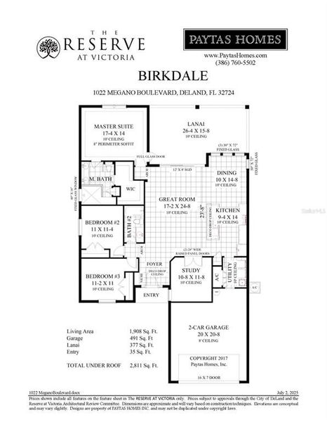 2D floor plan layout of this home in , Deland, FL (Image 1).