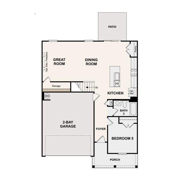 2D floor plan layout of this home in Barton Hills, Spring Hill, TN (Image 3).