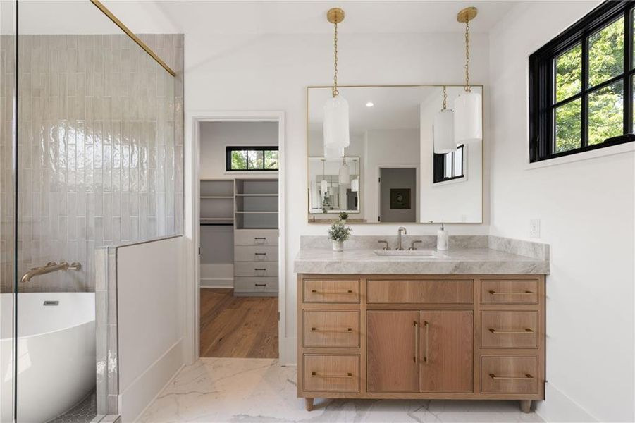 Furnished interior view inside a new home in , Atlanta (Image 37).