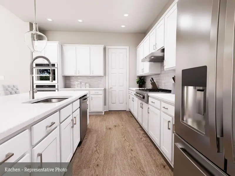 Furnished interior view inside a new home in The Woodlands Hills 70’, Willis (Image 5).