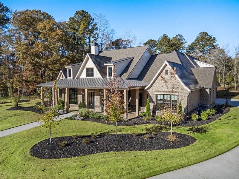 Front exterior of a new home in , Alpharetta, GA, highlighting curb appeal (Image 2).