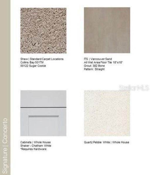 Sample of building materials used in homes in The Townhomes at Skye Ranch, Sarasota (Image 10). Sample of building materials used in homes in The Townhomes at Skye Ranch, Sarasota (Image 10).