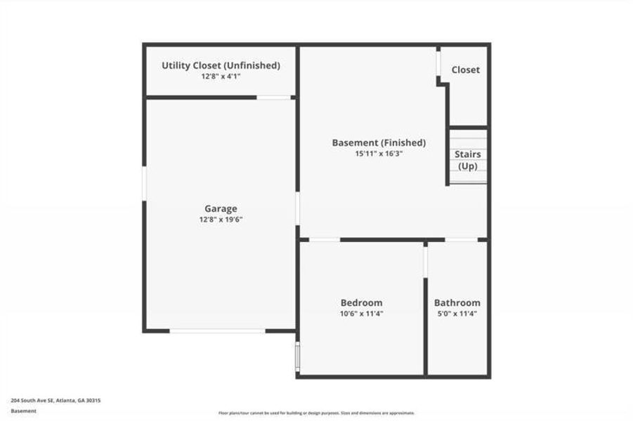 2D floor plan layout of this home in , Atlanta, GA (Image 5).