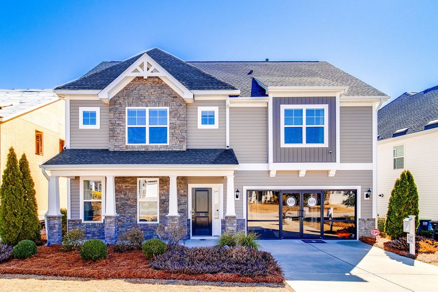 Front exterior of a new home in Bluefield, Lexington, SC, highlighting curb appeal (Image 1). Front exterior of a new home in Bluefield, Lexington, SC, highlighting curb appeal (Image 1).