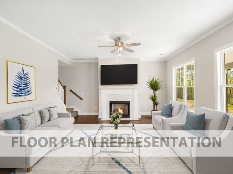 Furnished Living Area Floorplan Representation Photo | The Ashworth VI Furnished Living Area Floorplan Representation Photo | The Ashworth VI