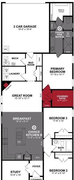 Beazer Homes Wildflower Meridian plan