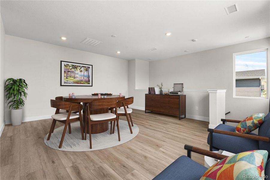 Furnished interior view inside a new home in Storytellers at Lyric, Lone Tree (Image 19).