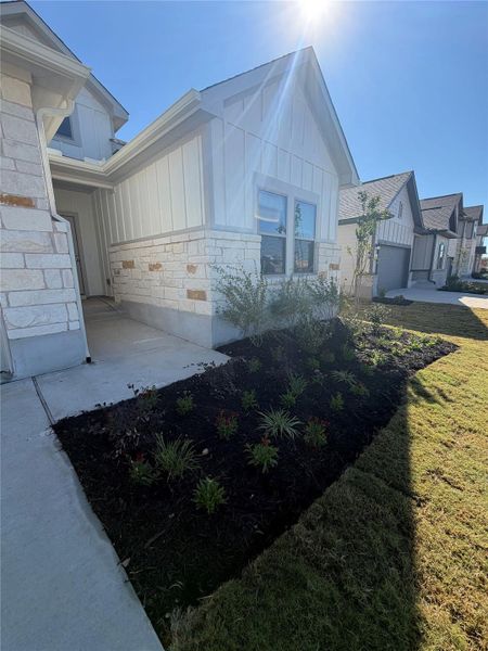 Beautiful stone details on exterior of home