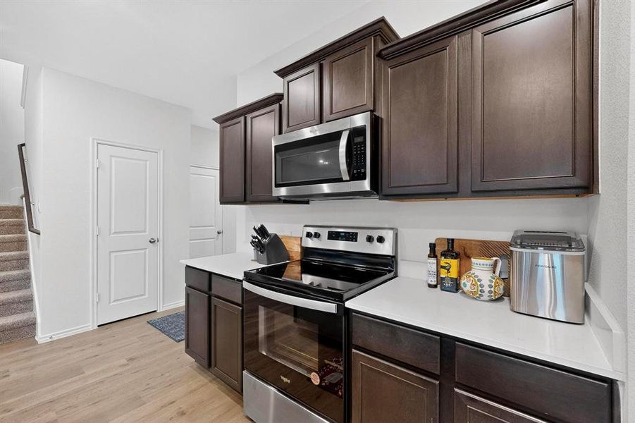 Furnished interior view inside a new home in , Providence Village (Image 7). Furnished interior view inside a new home in , Providence Village (Image 7).