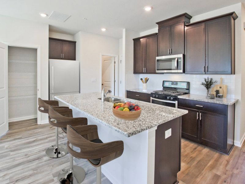 Kitchen in the Carmine floorplan at a Meritage Homes community in Atlanta, GA.