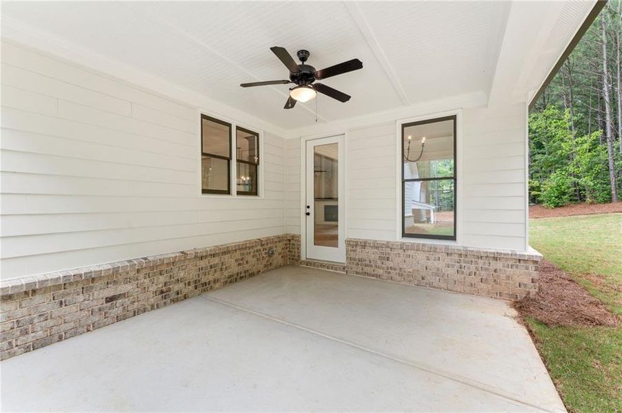 Exterior details and patio area of a home in Lanesborough, Marietta (Image 28).