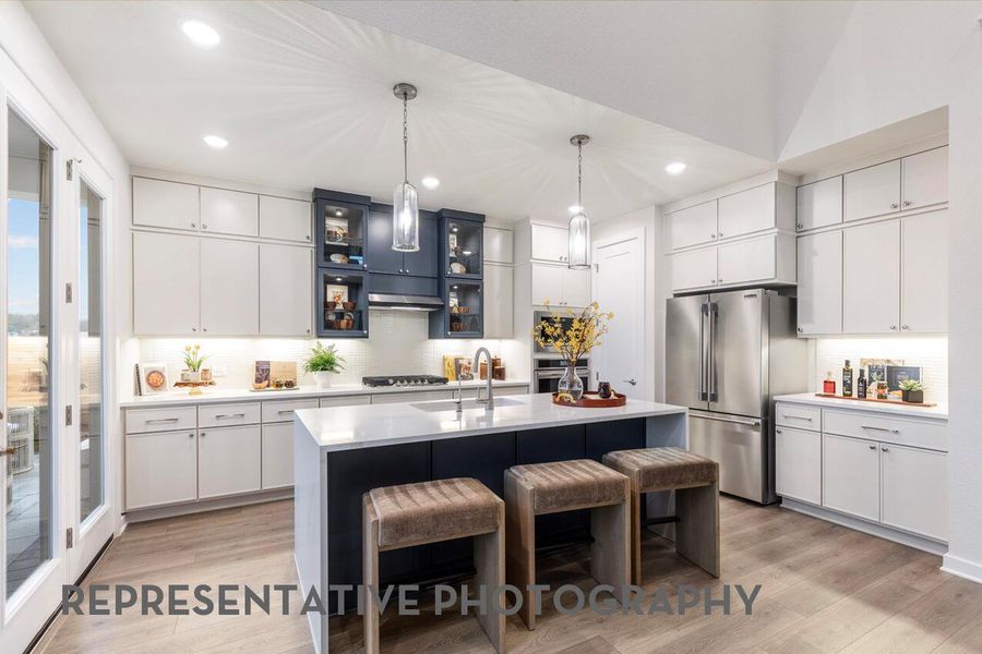 Furnished interior view inside a new home in Palmera Ridge, Leander (Image 12).
