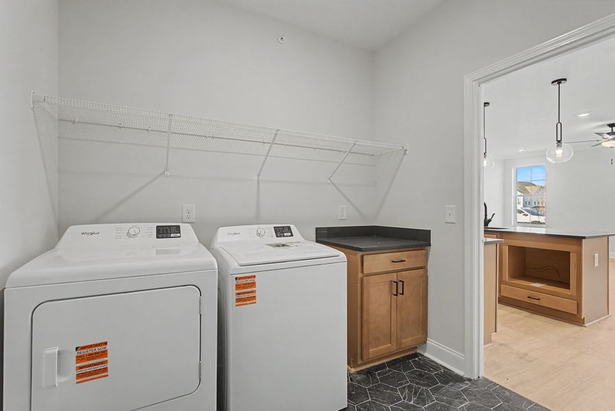 Carothers Farms Town Center Homes (Condos) Laundry Room with Full Size Washer and Dryer