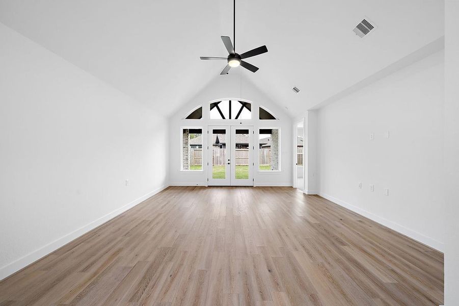 Representative unfurnished interior of a home built from the Cardinal by Caldwell Homes in Chambers Creek, Willis (Image 25).