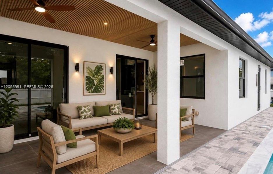 Exterior details and patio area of a home in , Cape Coral (Image 29).