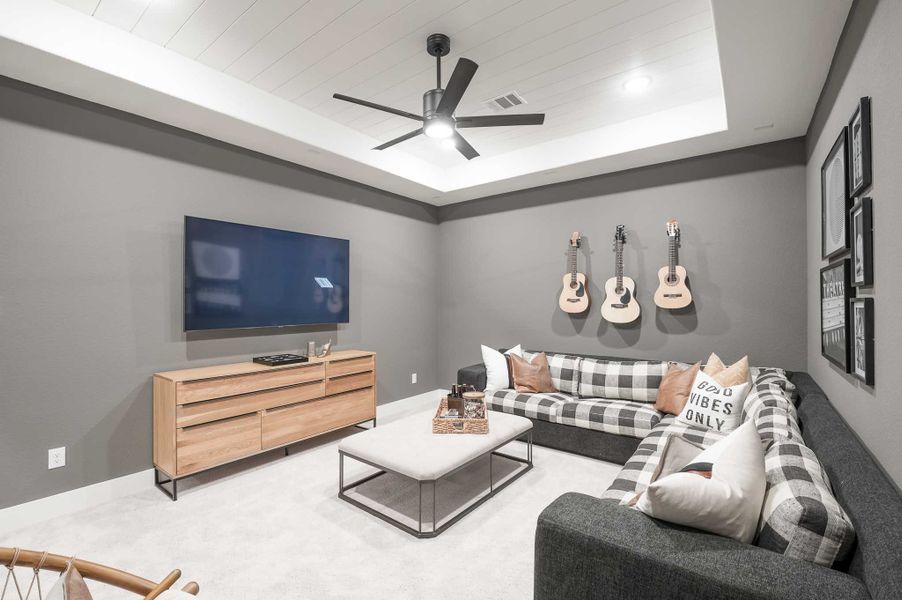 Representative furnished interior of a home built from the Milan by Tri Pointe Homes in Dunham Pointe, Cypress (Image 84).