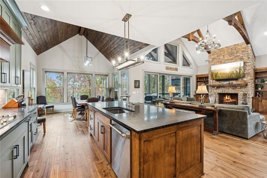 Furnished interior view inside a new home in , Dahlonega (Image 42).