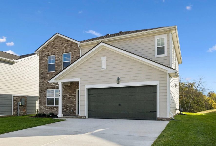 Front exterior of a new home in Ascent at Arbor Ridge, La Vergne, TN, highlighting curb appeal (Image 2).